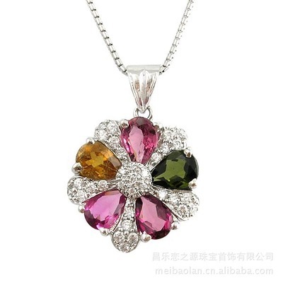 美寶藍珠寶925純銀天然碧璽吊墜項鏈 批發優勢與產品詳解