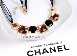 時尚短款鎖骨鏈 夸張彩色寶石項鏈引領歐美配飾潮流